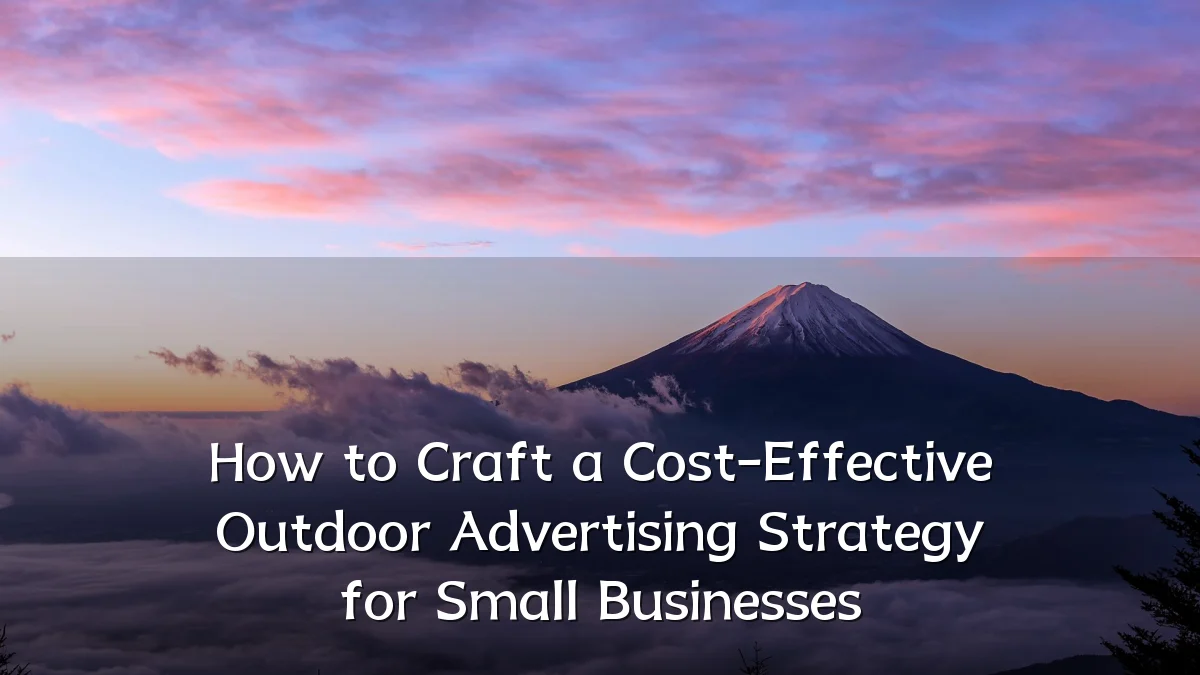 How to Craft a Cost-Effective Outdoor Advertising Strategy for Small Businesses