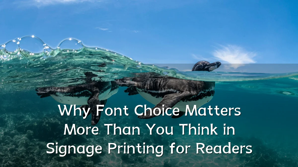Why Font Choice Matters More Than You Think in Signage Printing for Readers