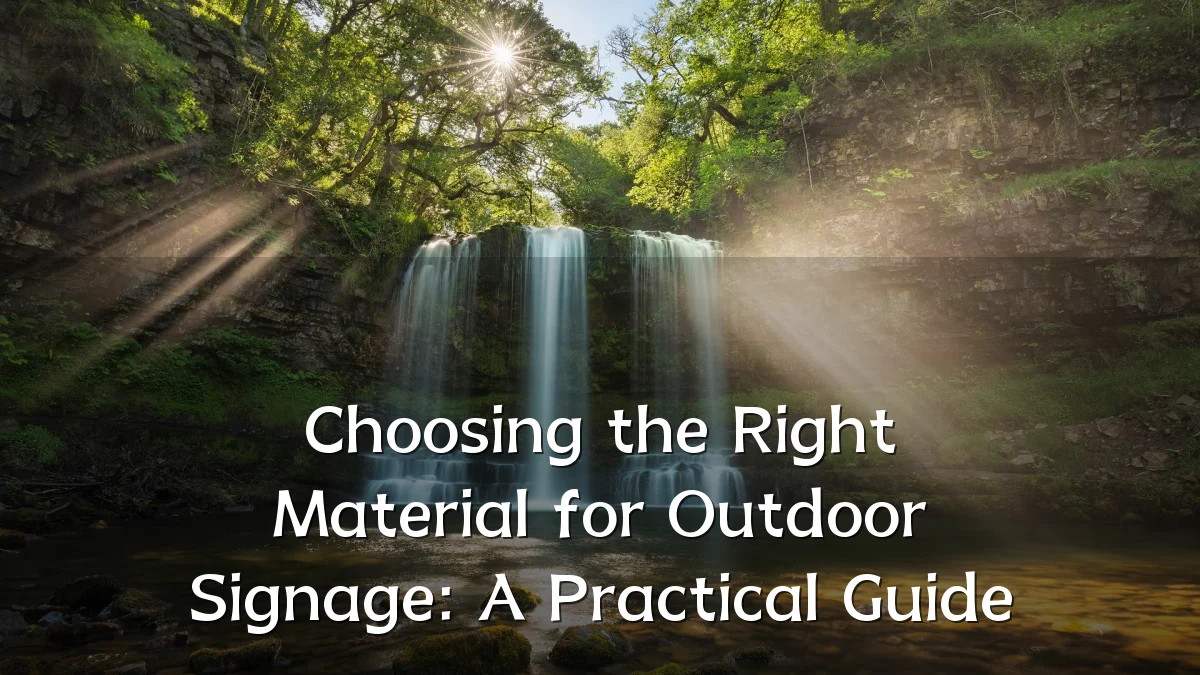 Choosing the Right Material for Outdoor Signage: A Practical Guide