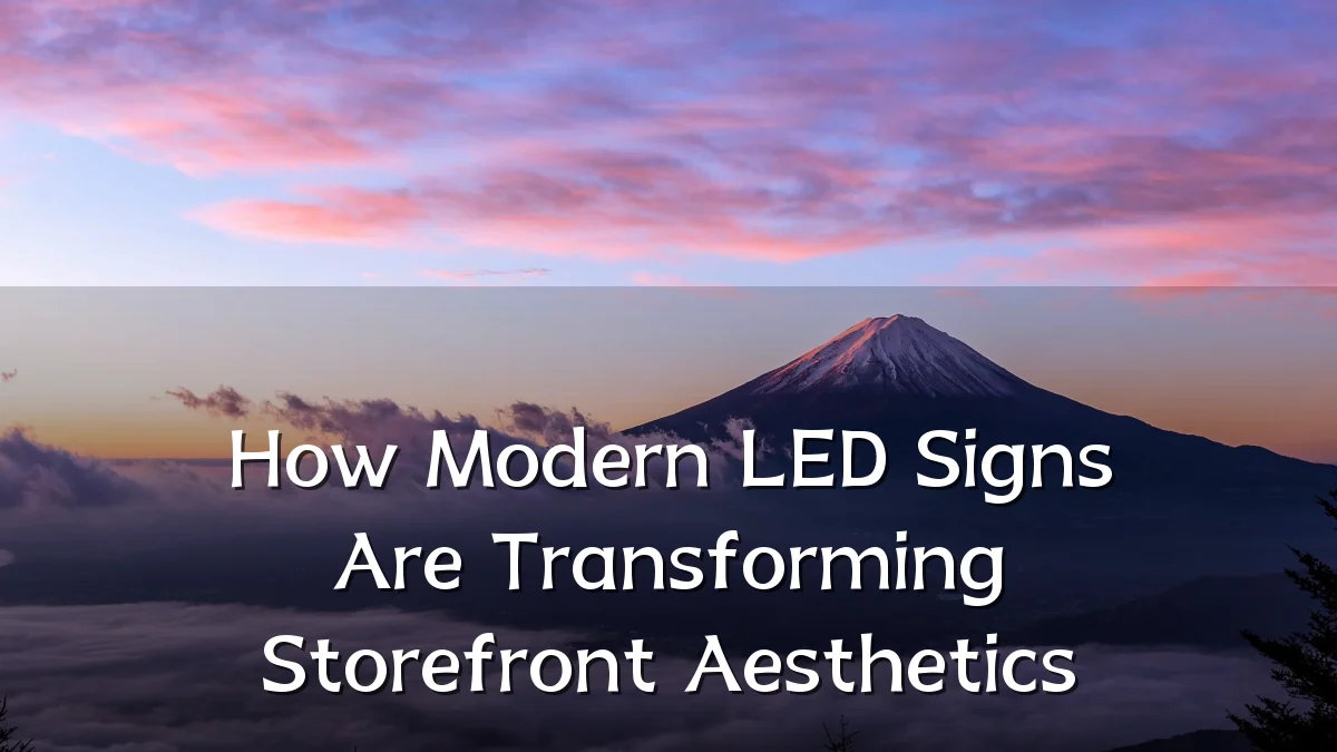 How Modern LED Signs Are Transforming Storefront Aesthetics