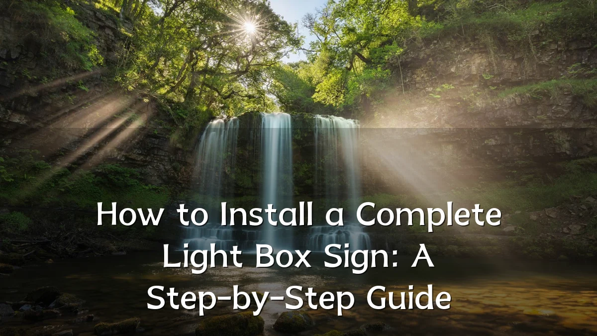 How to Install a Complete Light Box Sign: A Step-by-Step Guide