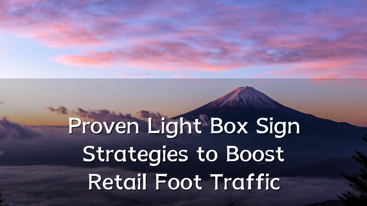 Proven Light Box Sign Strategies to Boost Retail Foot Traffic