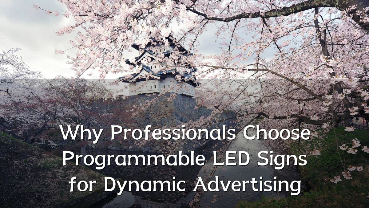 Why Professionals Choose Programmable LED Signs for Dynamic Advertising