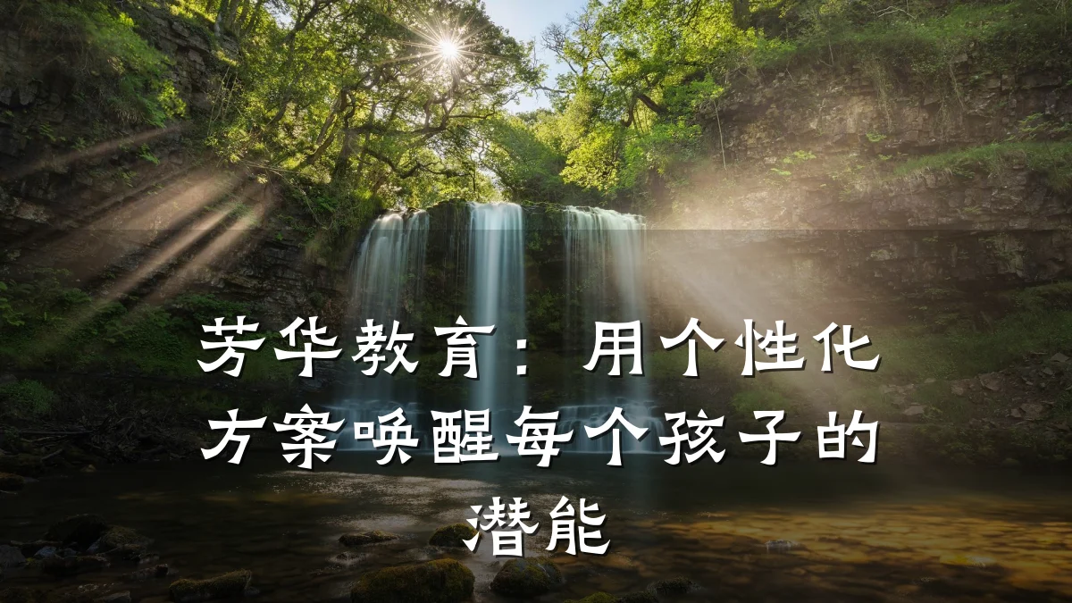 芳华教育：用个性化方案唤醒每个孩子的潜能
